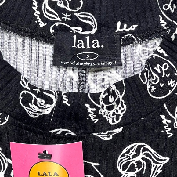 NWT Dressed in LALA Lex Ribbed Playsuit TOP in Zodiac Love Size Small - Picture 8 of 13